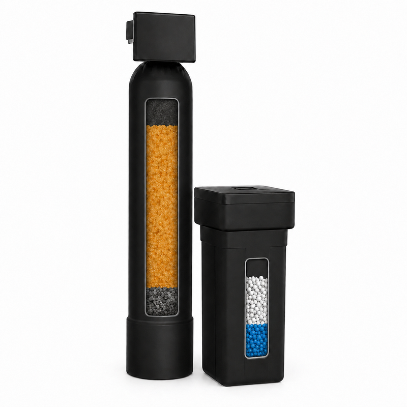 Whole-home water softener single tank system with brine box for Southern California city water — Sol Connection
